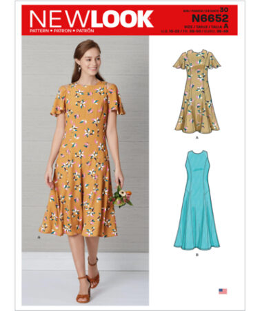 New Look 6652 Misses Fit and Flared Dress Sewing Pattern