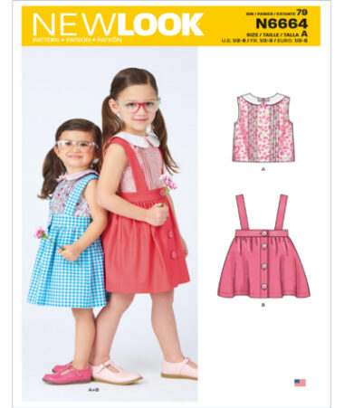 New Look N6664 Toddlers and Childrens Skirt and Top Sewing Pattern