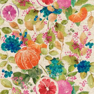 Digital Linen Canvas Fruit Bomb Fabric
