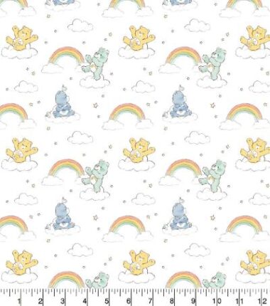 Rainbow Bears Care Bears Cotton Fabric