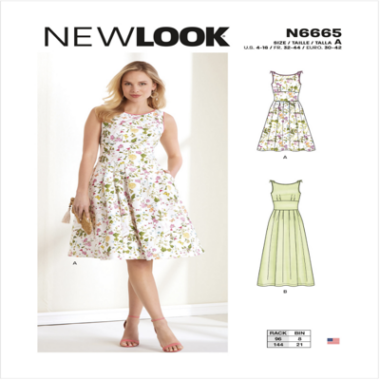 New Look N6665 Misses Dress Sewing Pattern