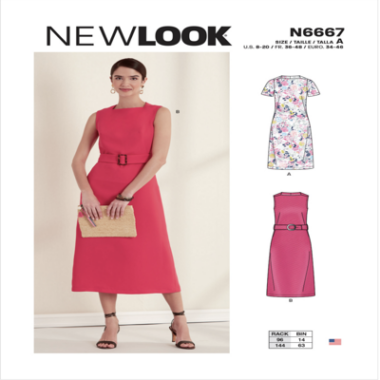 New Look N6667 Misses Dress Sewing Pattern