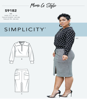 Simplicity Sewing Pattern S9182 Misses Knit Top & Skirt