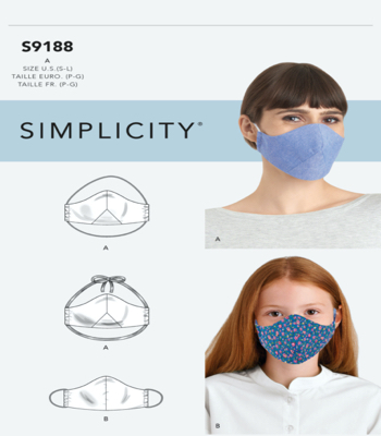 Simplicity Sewing Pattern S9188 Family Face Covers