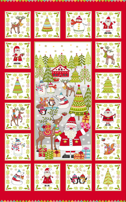 Festive Christmas Makower Christmas Fabric