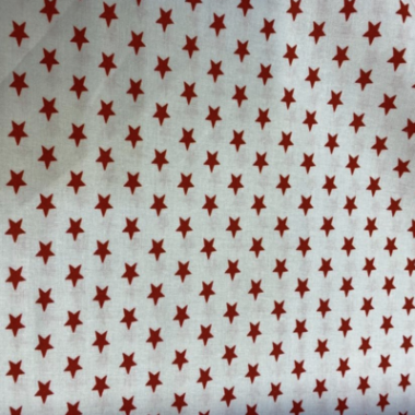 Christmas Star Red Cotton Fabric