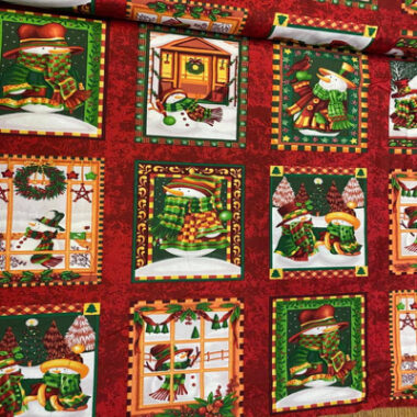 Seasons Greetings Fabric Panel by Fabri Quilt