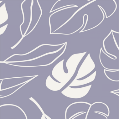 Botanical Jungle Leaves Lilac Cotton Fabric