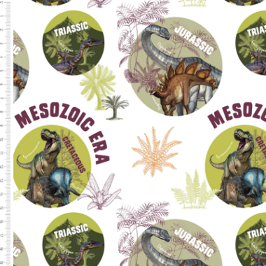 Dinosaur Eras Cotton Fabric