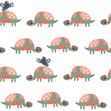 Tortoise and Butterfly Cotton Fabric