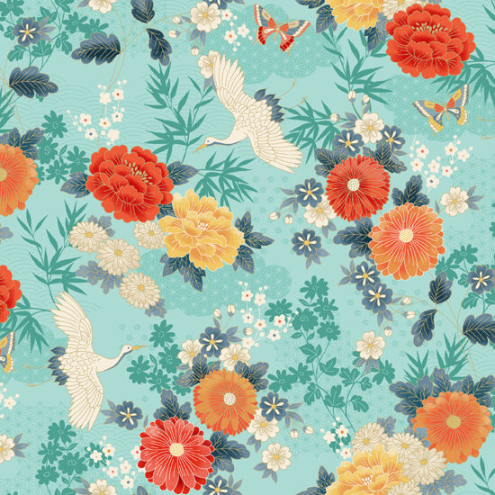 Michiko Floral Makower Cotton Fabric