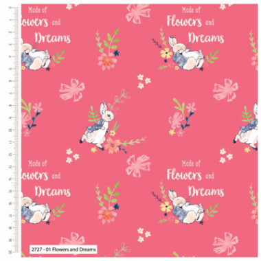 Peter Rabbit Flowers and Dreams Cotton Fabric