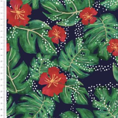 Hibiscus Flower Cotton Fabric By Sarah Payne
