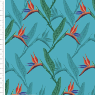 Birds of Paradise Flower Cotton Fabric By Sarah Payne