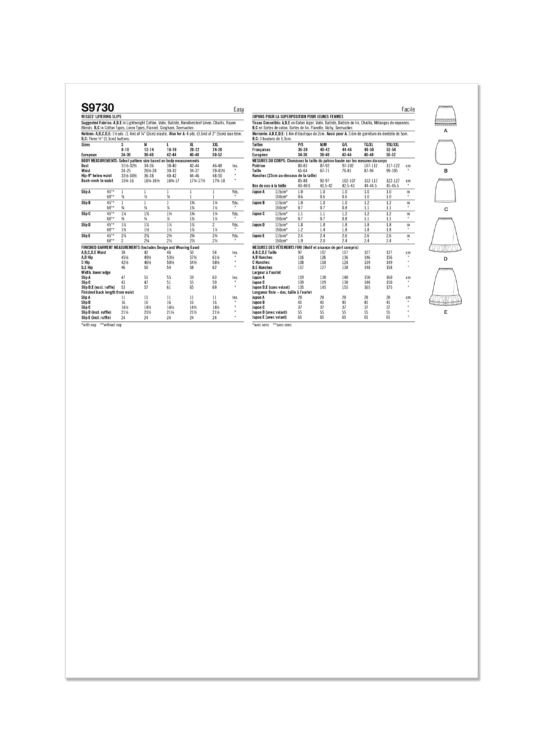 Simplicity 9730 Sewing Pattern – Remnant House Fabric